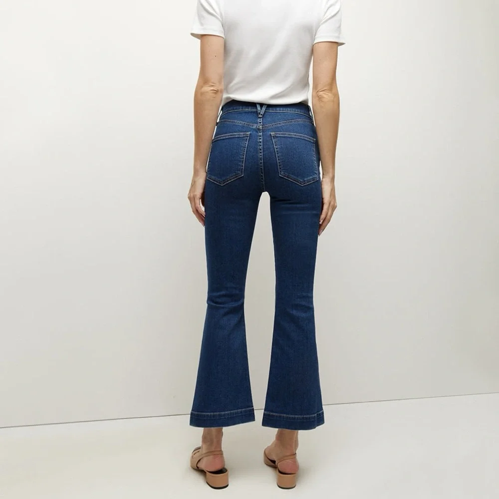NWT Veronica Beard Carson Ankle Kick Flare in Bright blue size 31